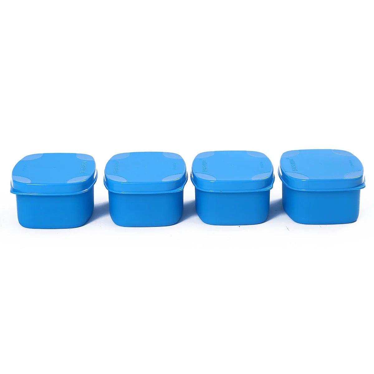 Cute Plastic Container Set of 4 Blue