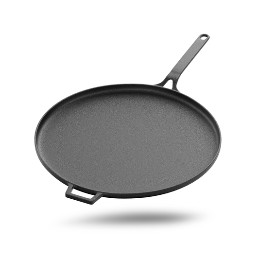 28 cm/11 inch Pre-Seasoned Cast Iron Dosa Tawa
