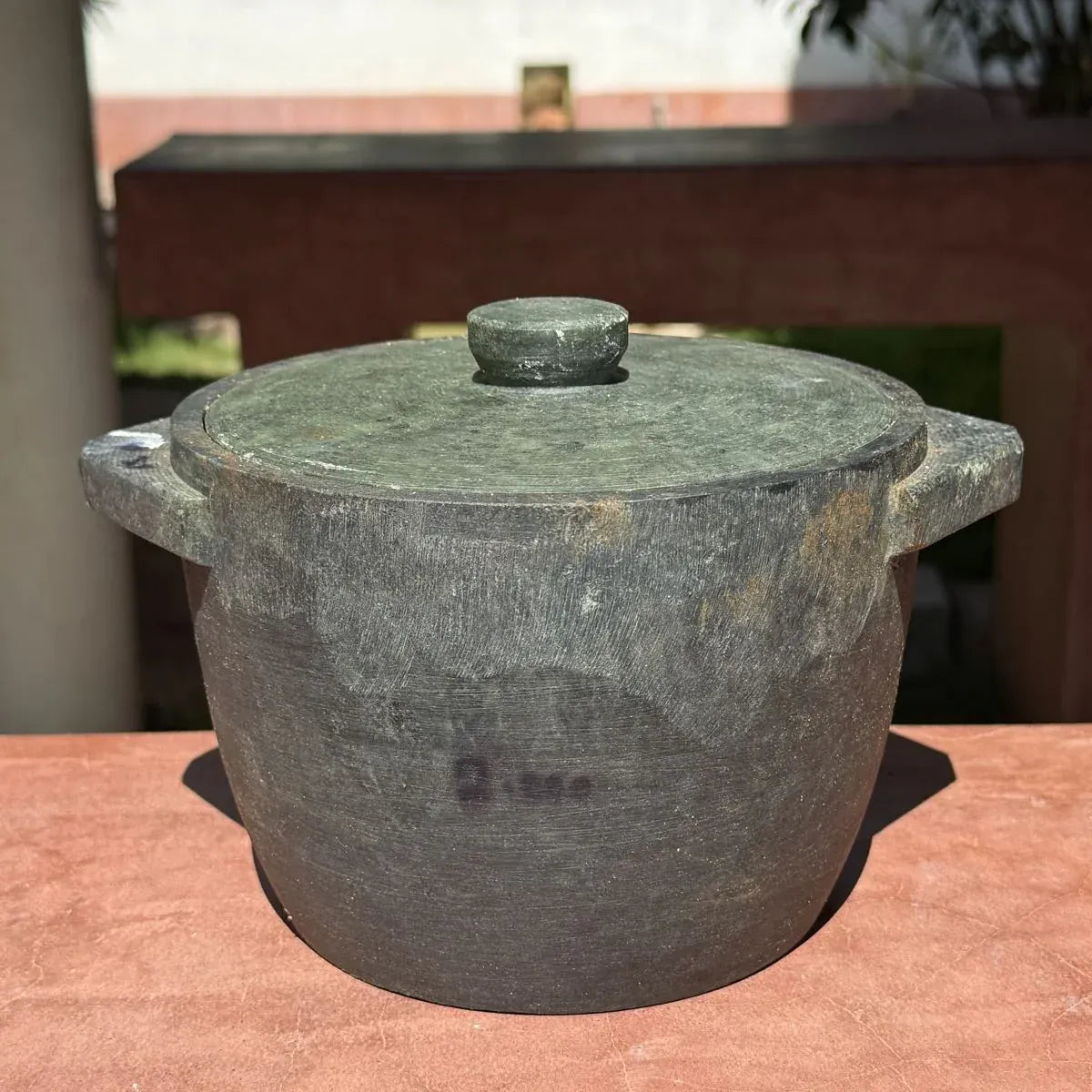 Soapstone Cookware Kalchatti with Lid Treated - Extra Large Treated