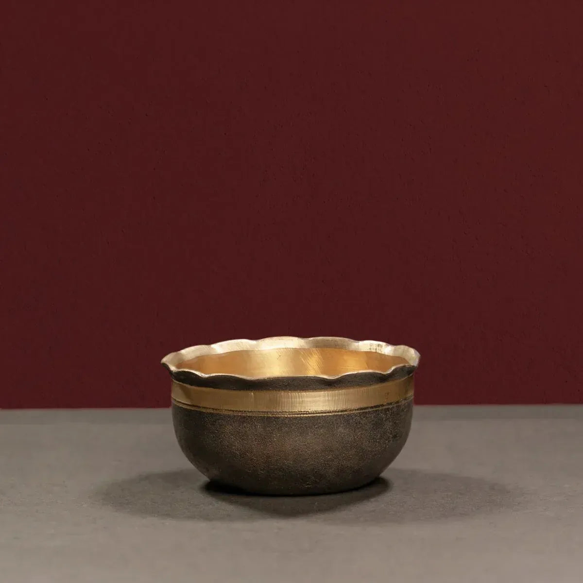 Kansa Bronze Serving Bowl Petal Shape