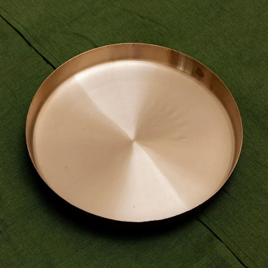 Kansa Thali Gujarat Bronze Dinner Plate Handcrafted