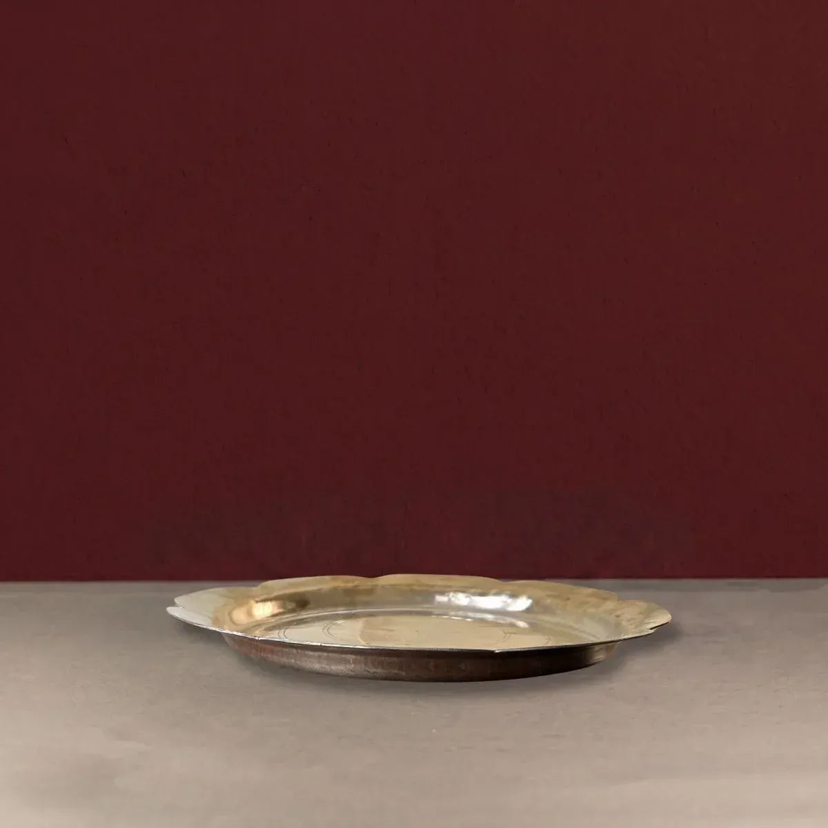 Kansa Thali Chandramalli Bronze Dinner Plate Handcrafted from West Bengal