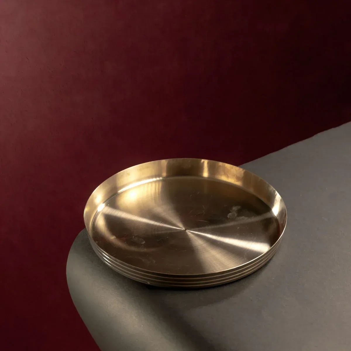 Kansa Thali Gujarat Bronze Dinner Plate Handcrafted