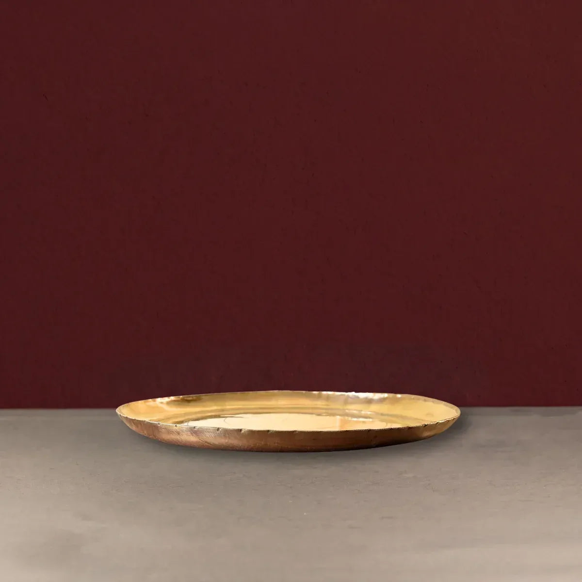 Kansa Thali Lehri Bronze Dinner Plate Handcrafted Dinnerware from West Bengal