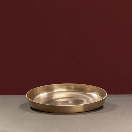 Kansa Thali Matt Finish Bronze Dinner Plate