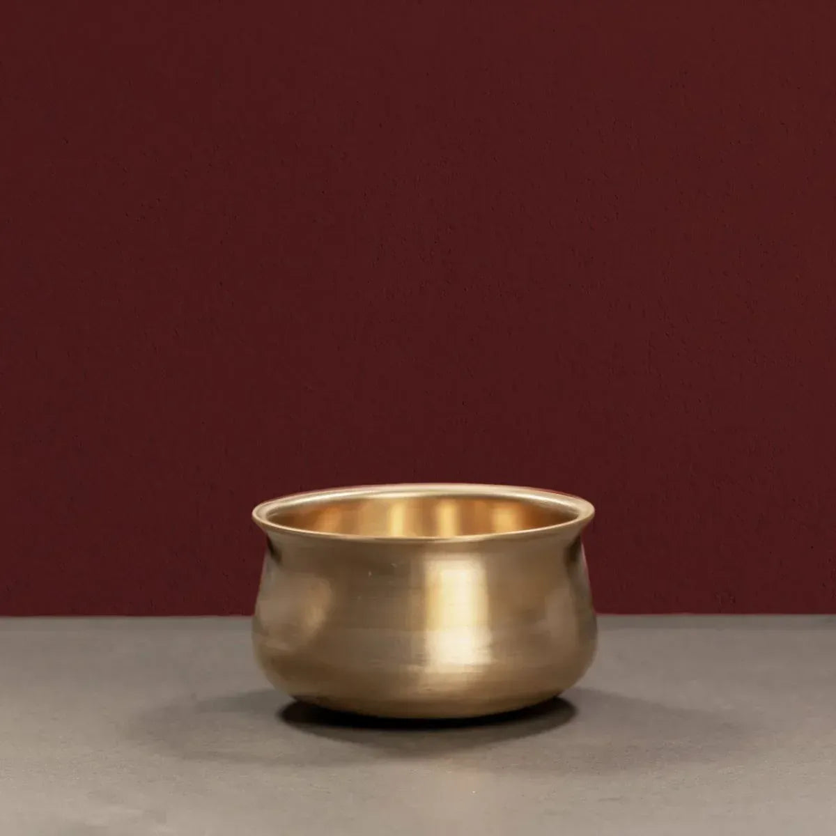 Kansa Tulsi Cookware Handi Handcrafted Bronze Bell Metal 1.5 Ltrs