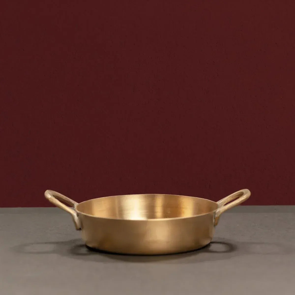 Kansa Tulsi Serveware Pan Handcrafted Bronze Bell Metal 500ML