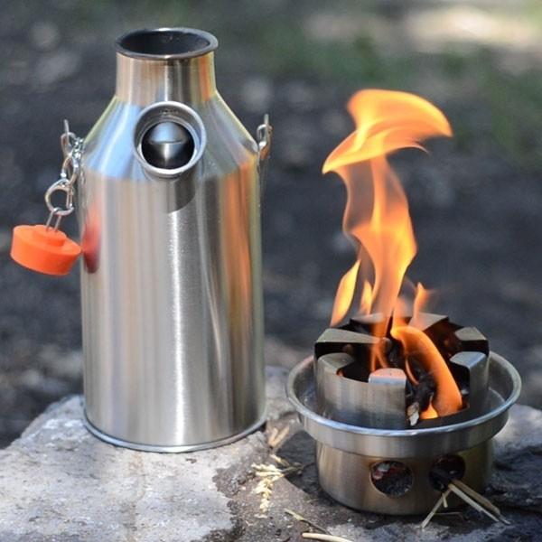 Kit Fire Kettle and Stove Stainless Steel