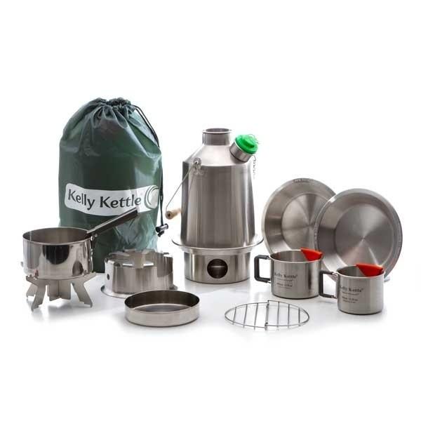 Stainless Steel Wood-Fired Kettle and Cook Set 1.2L