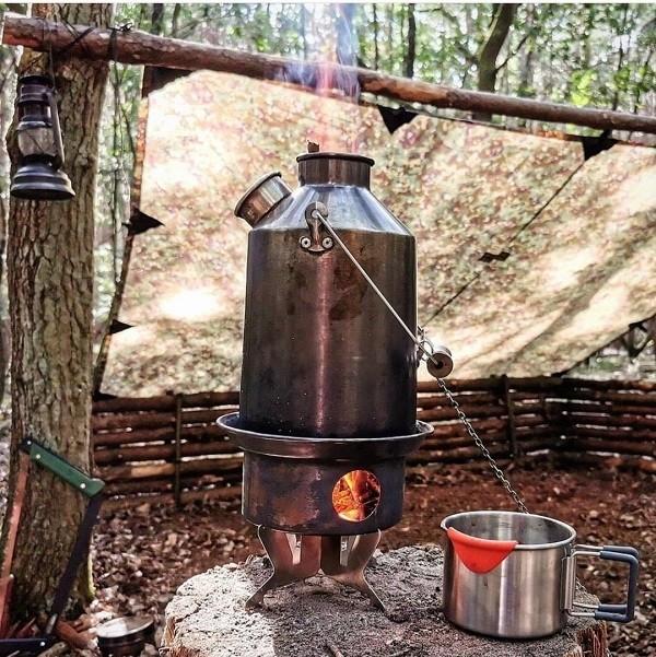 Stainless Steel Wood-Fired Kettle and Cook Set 1.2L
