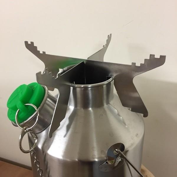 Stainless Steel Wood-Fired Kettle and Cook Set 1.2L