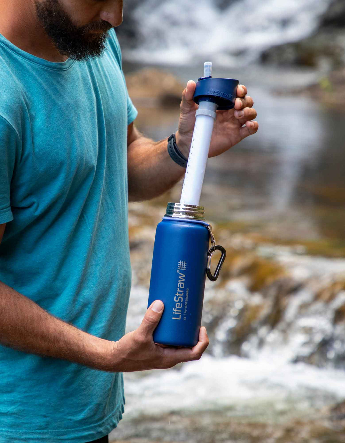 Stainless Steel Filter Water Bottle 700ml with Membrane