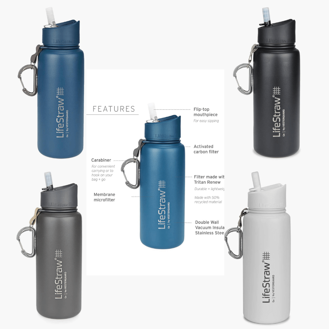 Stainless Steel Filter Water Bottle 700ml with Membrane