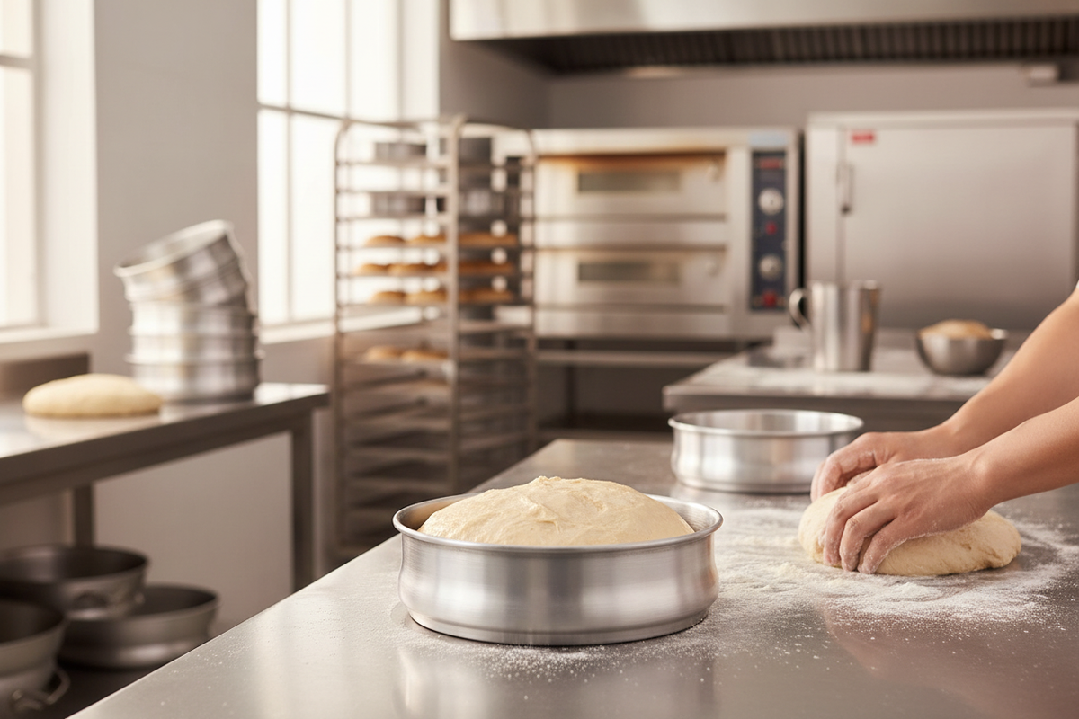 Stackable Aluminium Round Dough Pan 1.4L