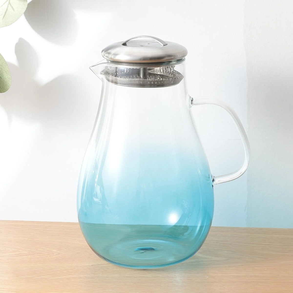 Premium Borosilicate Glass Jug 970 ml Blue Modern Design