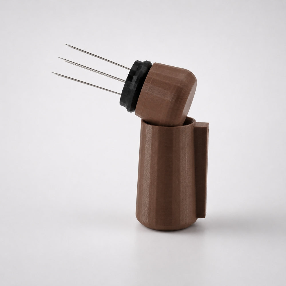 Espresso WDT Tool with Magnetic Holder, Needle Coffee Stirrer Matte Brown