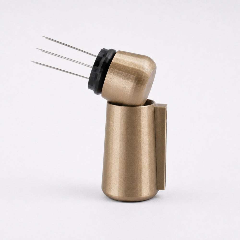 Espresso WDT Tool with Magnetic Holder, Needle Coffee Stirrer Metallic Gold