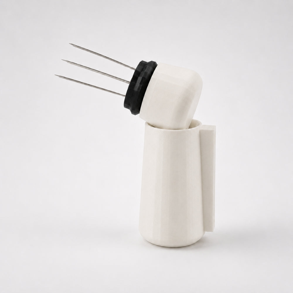 Espresso WDT Tool with Magnetic Holder, Needle Coffee Stirrer Matte Off White