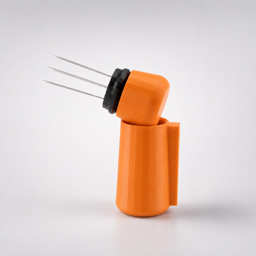 Espresso WDT Tool with Magnetic Holder, Needle Coffee Stirrer Matte Mandarin Orange
