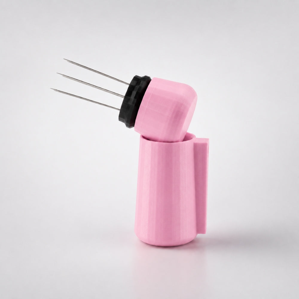 Espresso WDT Tool with Magnetic Holder, Needle Coffee Stirrer Matte Sakura Pink