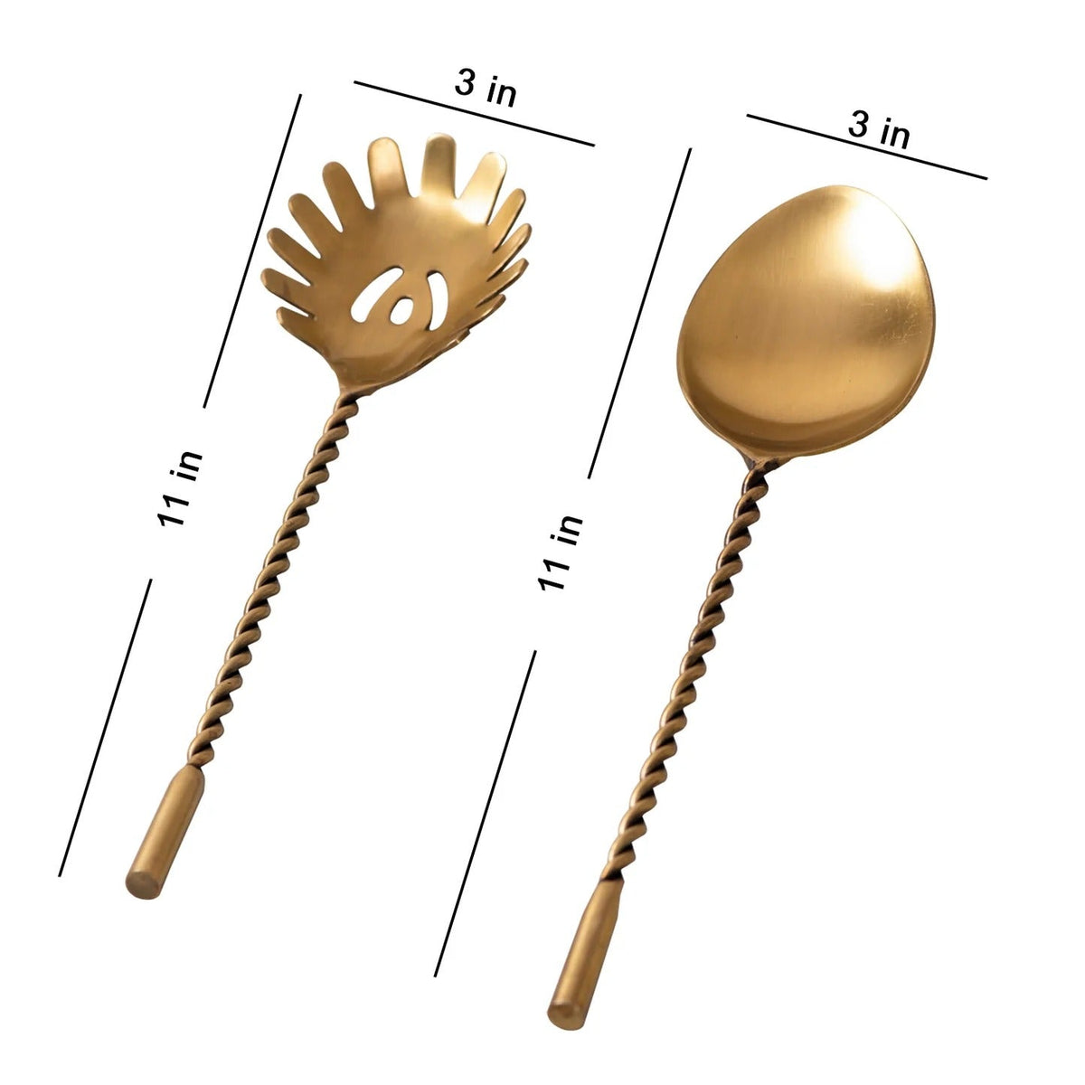 Salad Serving Spoons Set of 2 Stainless Steel