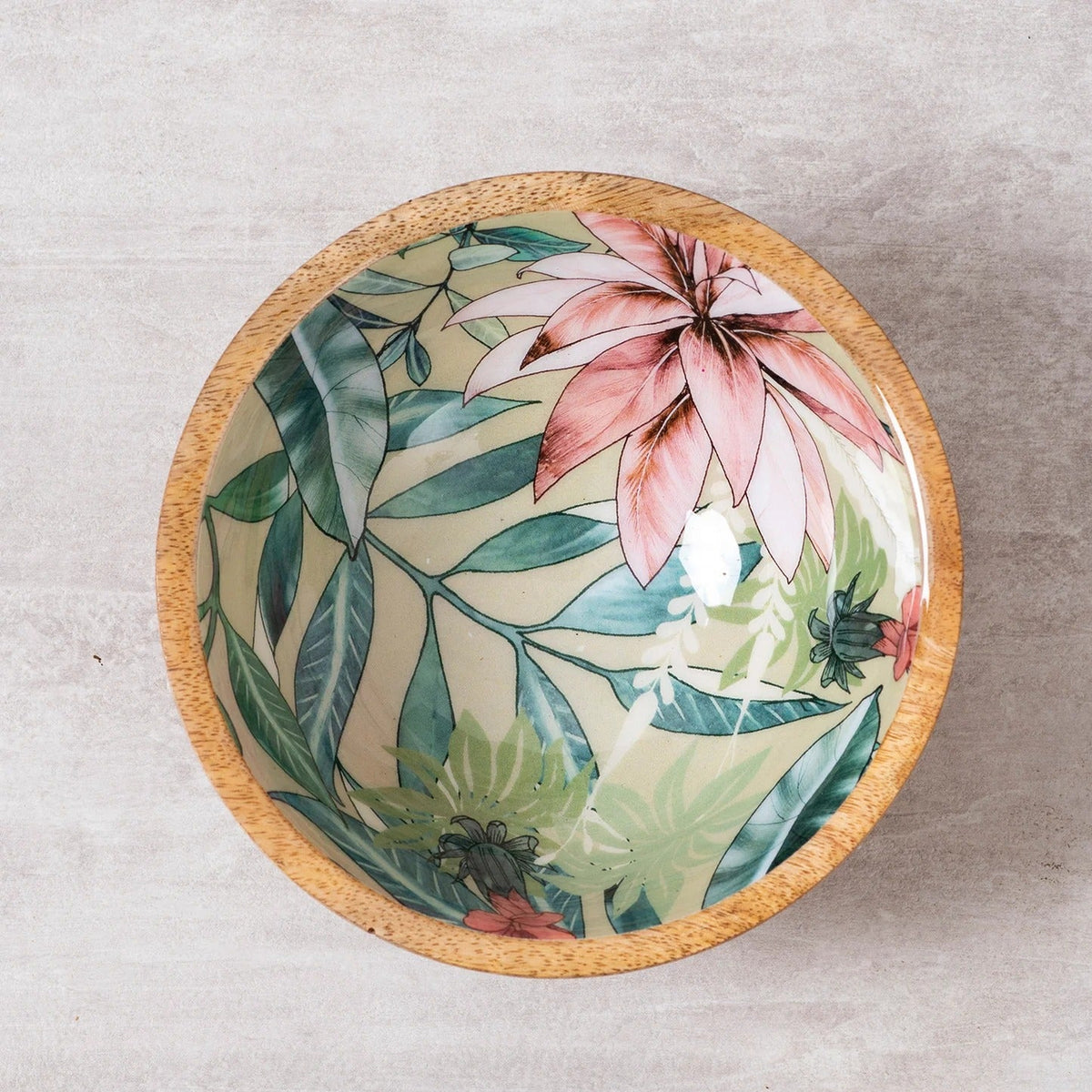 Tropical Wooden Mango Wood Serving Bowl Set of 4