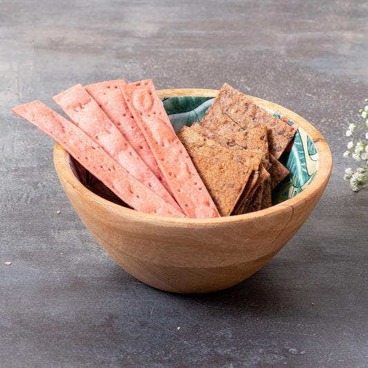 Tropical Wooden Mango Wood Serving Bowl Set of 2