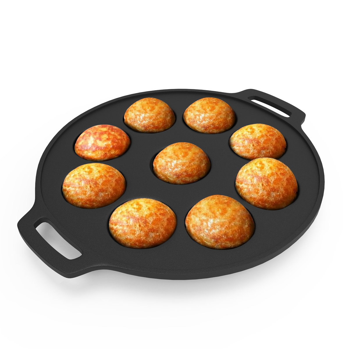 9 Pit Pre-Seasoned Cast Iron Paniyaram Pan