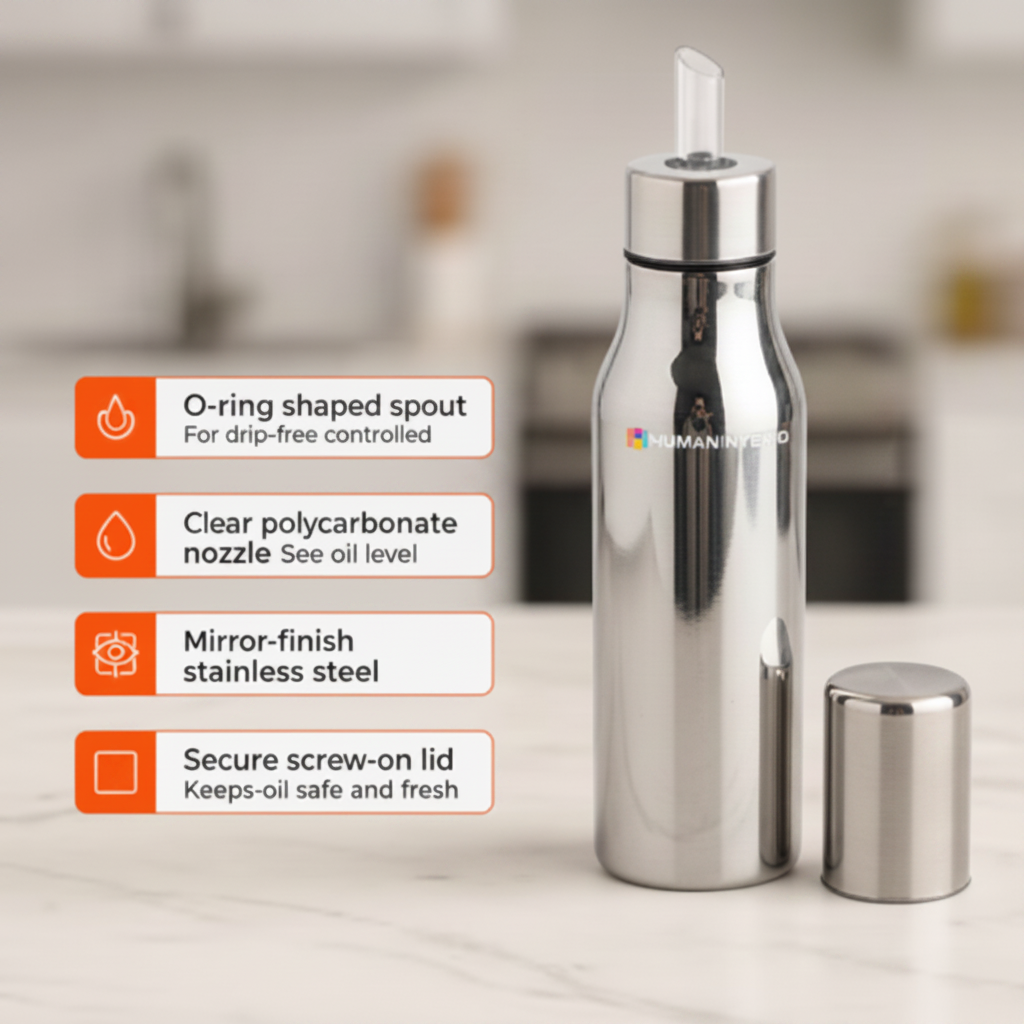 Stainless Steel Oil Dispenser - 600 ml