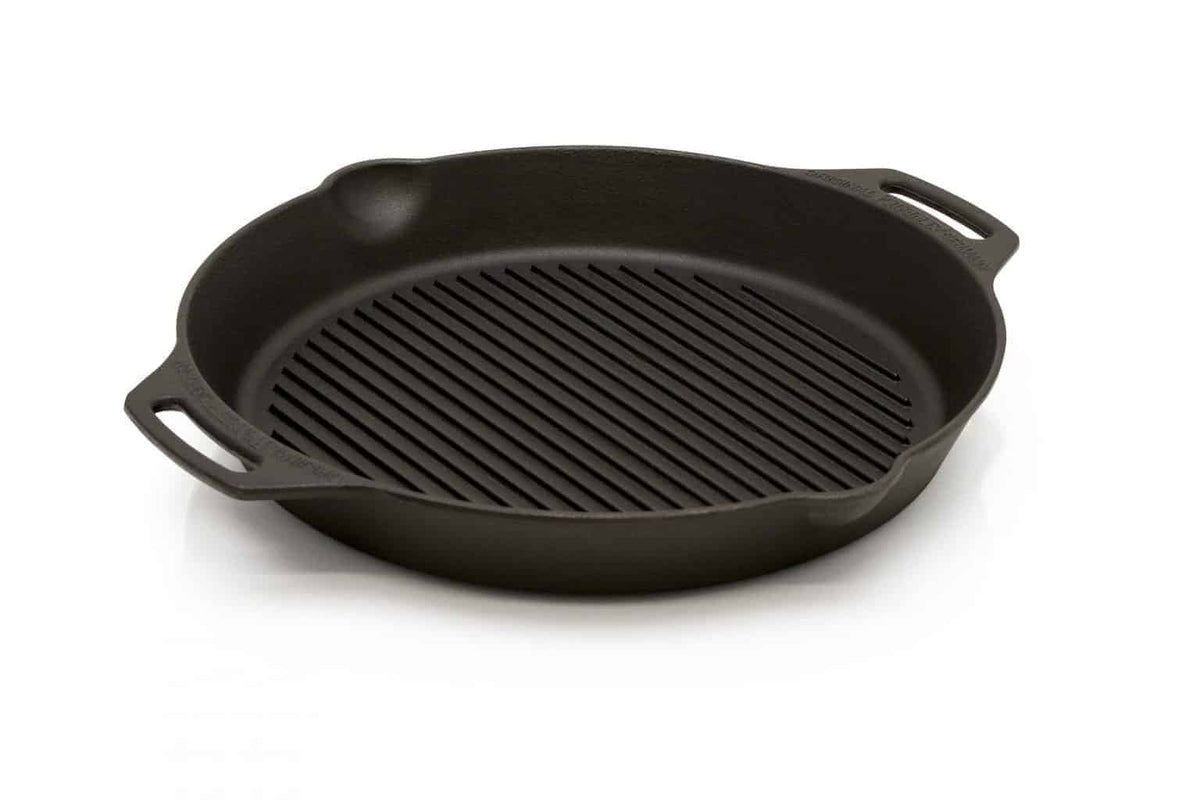 Cast Iron Grill Skillet with Two Pan Handles