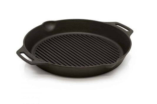 Cast Iron Grill Skillet with Two Pan Handles