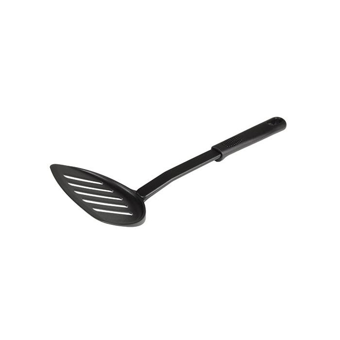 High-Heat Nylon Slotted Turner, 30.5 cm, Black - Design A