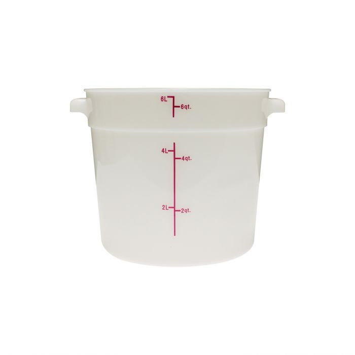 5.7L Quart Round Food Storage Container White