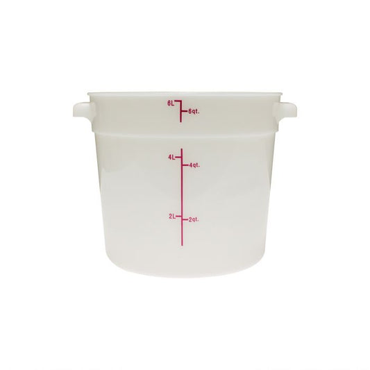 5.7L Quart Round Food Storage Container White