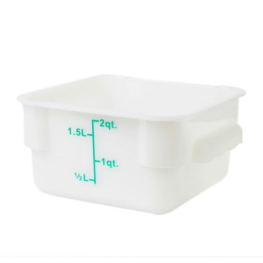 Polycarbonate Food Storage White Container 1.9L with Gradations