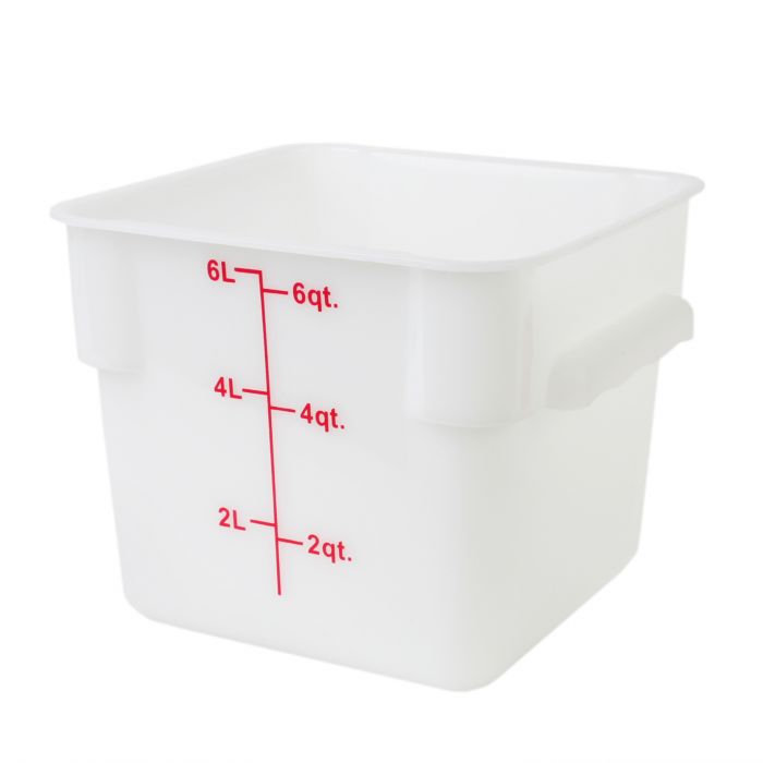 Polycarbonate Food Storage White Container 5.7L with Gradations