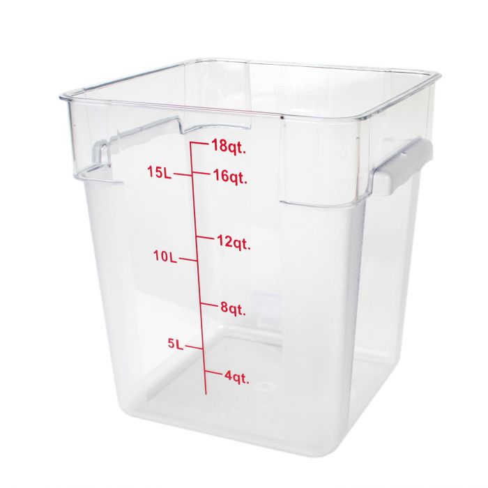Polycarbonate Food Storage Clear Container 17L with Gradations