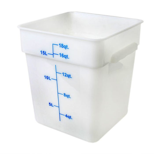 Polycarbonate Food Storage White Container 17L with Gradations