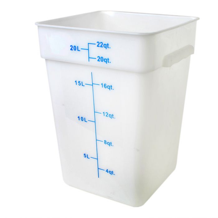 Polycarbonate Food Storage White Container 20.8L with Gradations