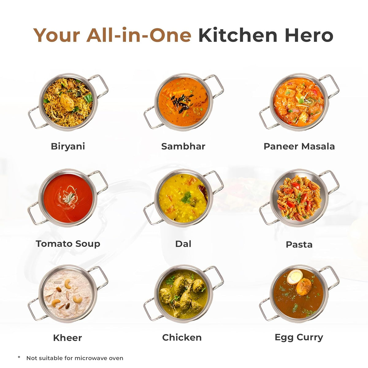 Triply Stainless Steel Casserole/Biryani Pot/Stock Pot, Non Stick, Triply Biryani Pot