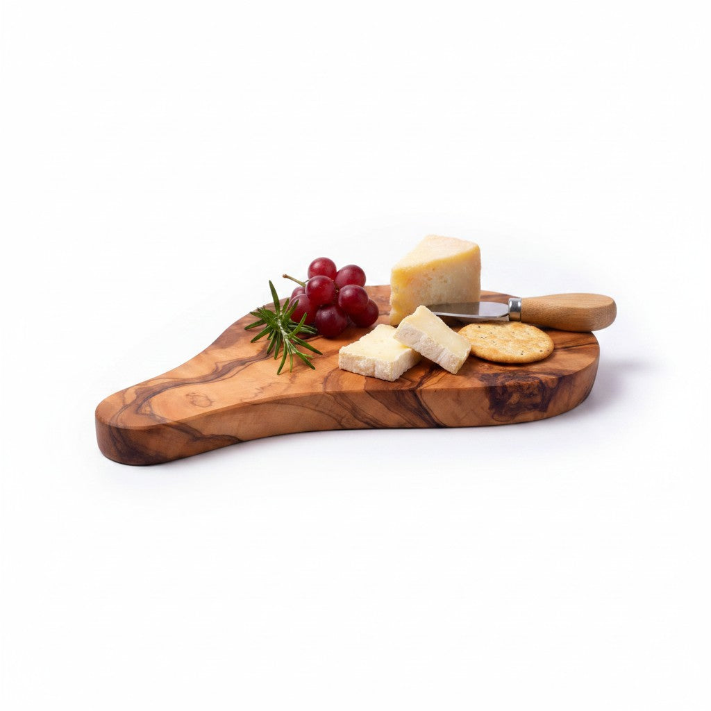23cm Premium Olive Wood Sushi Board – Artisan Handcrafted Nigiri & Sashimi Serving Platter – Small Live Edge Grazing & Appetizer Tray