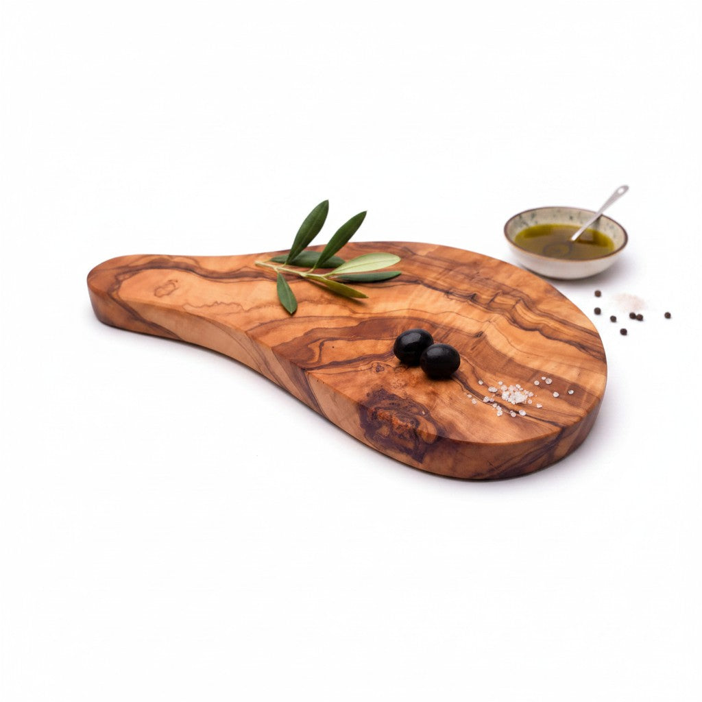 23cm Premium Olive Wood Sushi Board – Artisan Handcrafted Nigiri & Sashimi Serving Platter – Small Live Edge Grazing & Appetizer Tray