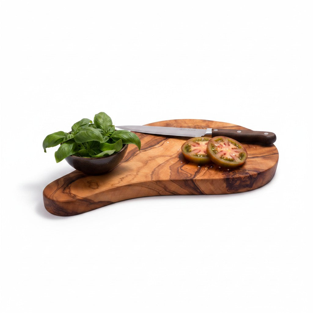 23cm Premium Olive Wood Sushi Board – Artisan Handcrafted Nigiri & Sashimi Serving Platter – Small Live Edge Grazing & Appetizer Tray