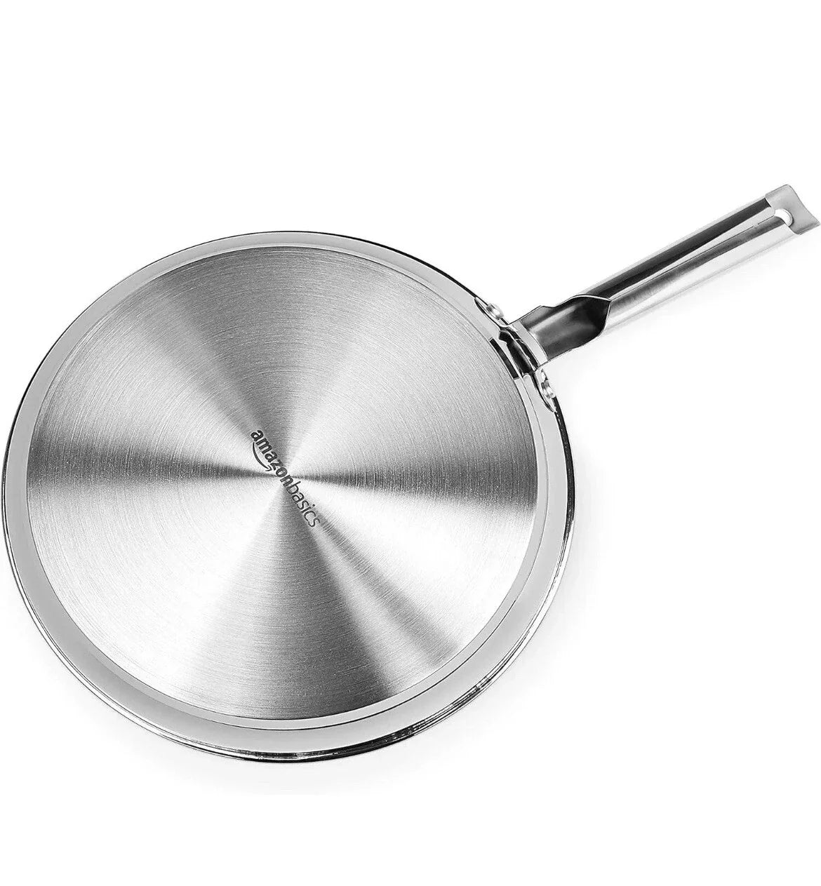 Full Induction Stainless Steel 3pc Frying Pan Set with Universal Lid, 20/24/28cm