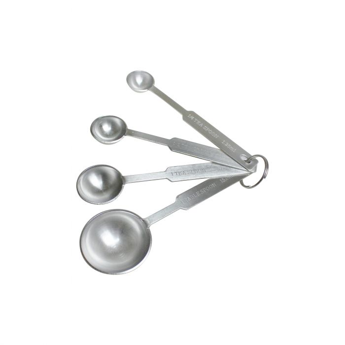 4-Piece Stainless Steel Measuring Spoon Set - Design A