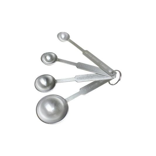 4-Piece Stainless Steel Measuring Spoon Set - Design A