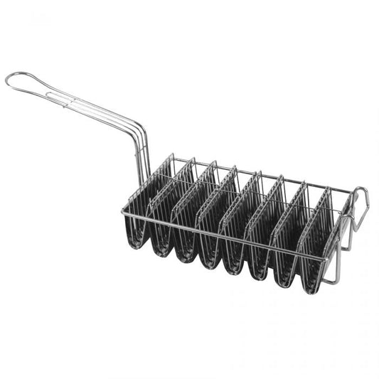 Nickel Plated 8-Piece Taco Shell Mould Set