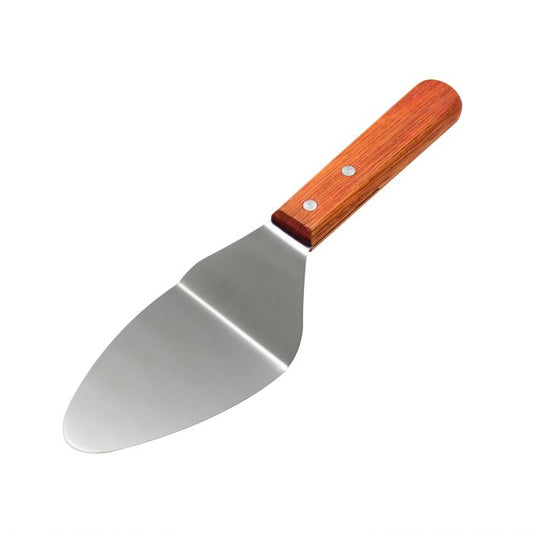 Stainless Steel Pie Server with Rustic Wood Handle - 76mm x 114mm