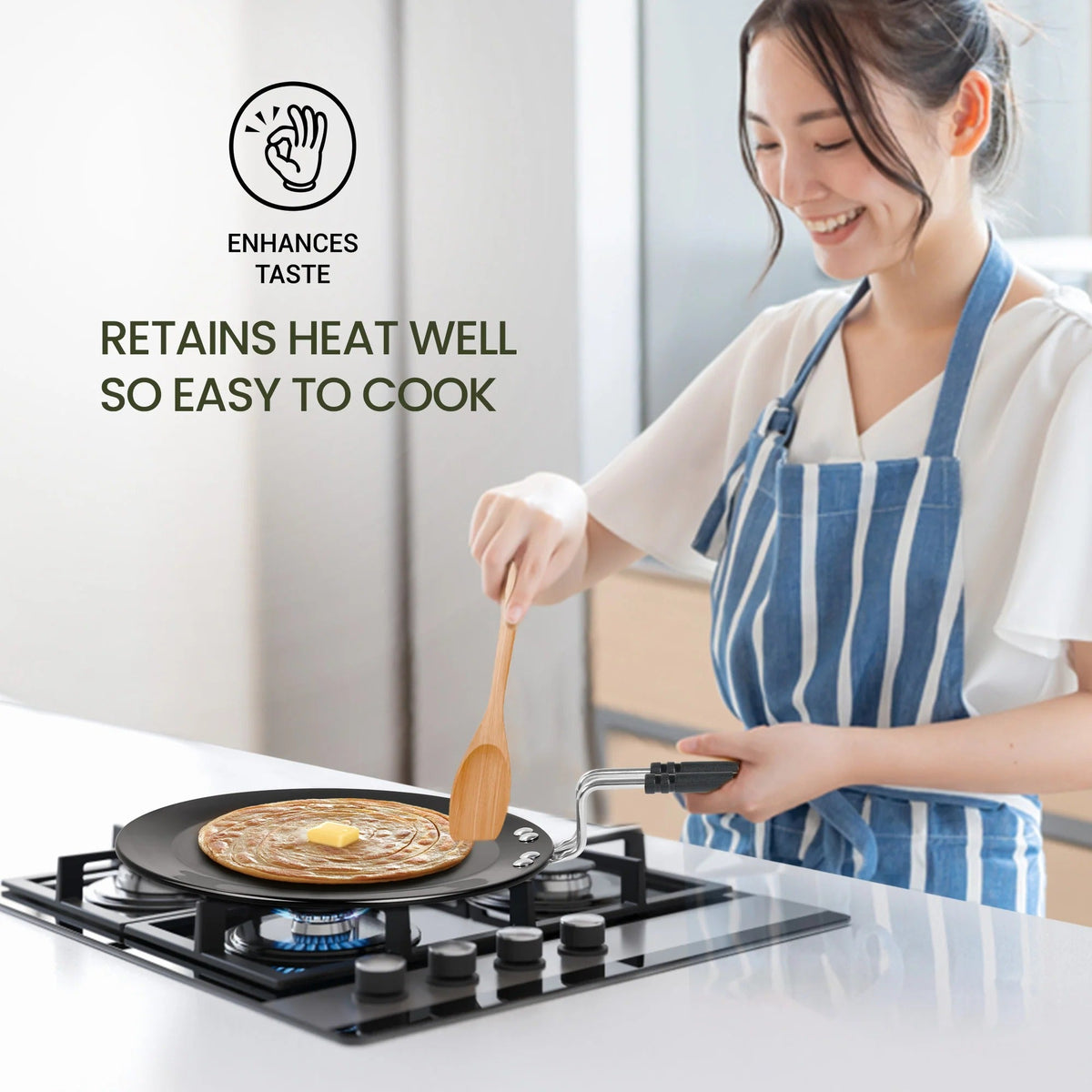 Hard Anodised Induction Tawa - 25 cm