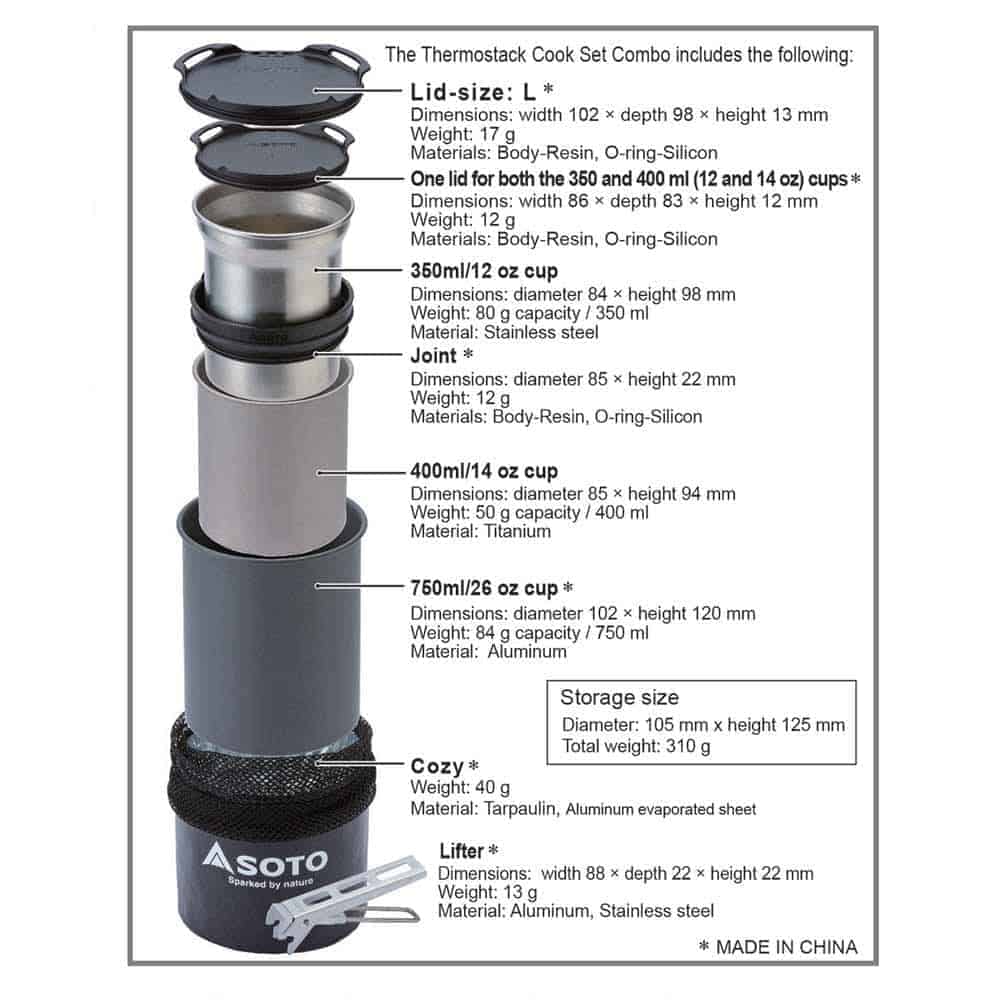 Stackable Cooking Pot and Cup Set